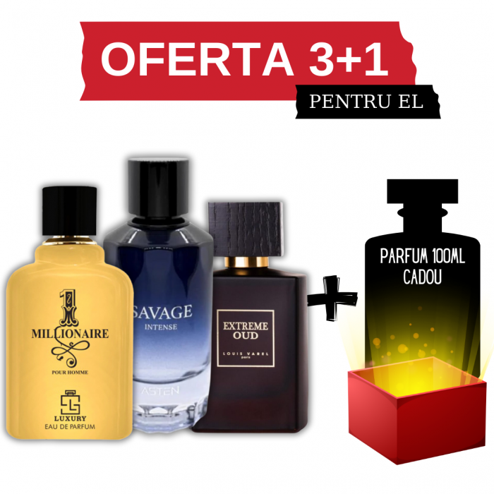 1 Milionaire + Savage Intense + Extreme Oud + Cadou 100ml [1]