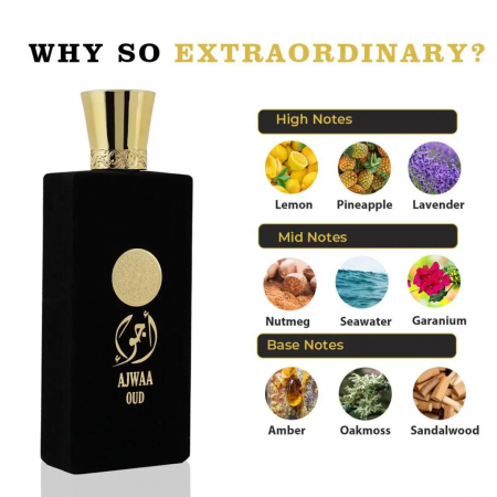 Ajwaa Oud Black 100ml - Apa de Parfum, barbati [3]