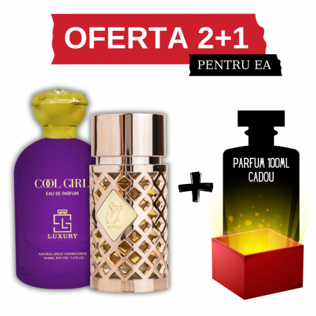 Set cu parfum GRATIS - Cool Girl + Jazzab Gold + Cadou 100ml