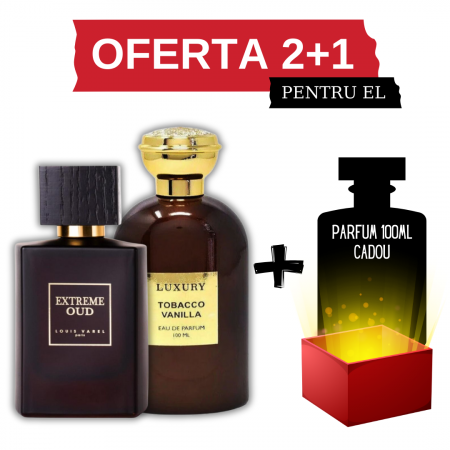 Set cu parfum GRATIS - Extreme Oud + Tobacco Vanilla + Cadou 100ml