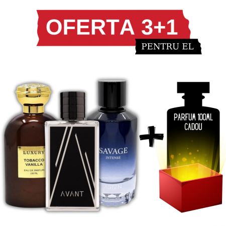 Oferta 3+1 - Tobacco Vanilla + Avant + Savage Intense + Cadou 100ml