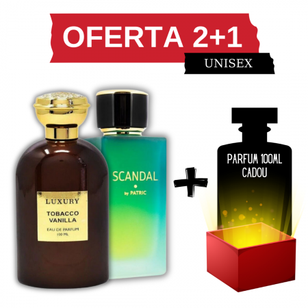 Set cu parfum GRATIS - Tobacco Vanilla + Scandal + Cadou 100ml