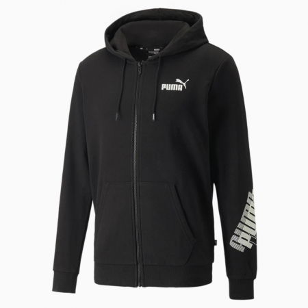 Bărbaţi - Puma Power Logo Full-Zip Hoodie TR Puma - 847379-01