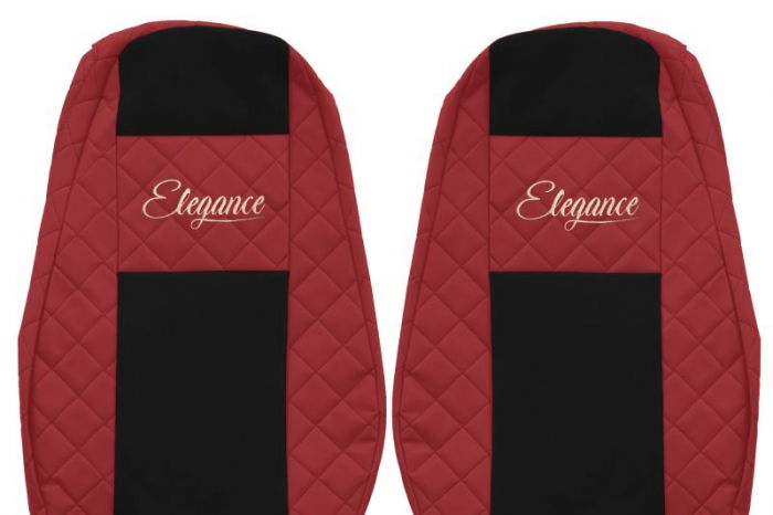 Set huse scaun compatibil cu Volvo FH 4 / FM 4 fabricatie 01.2013+, Rosu [3]