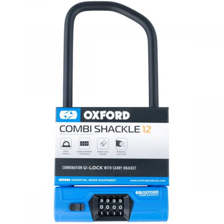 Antifurt - Antifurt Bicicleta Oxford Combi Shackle 12 320mm x 153mm Otel Albastru LK333