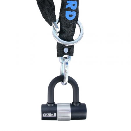 Antifurt - Lant Antifurt Moto Oxford Chain 8 Chain Lock & Mini Shackle 8mm x 1000mm Metal Negru LK140