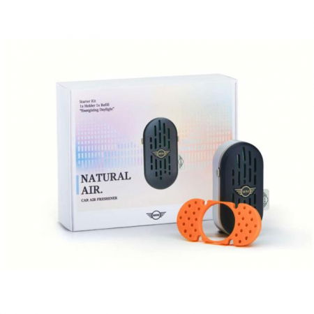 Odorizanti auto - Odorizant original MINI - Natural Air - Starter Kit, finisaj negru-argintiu