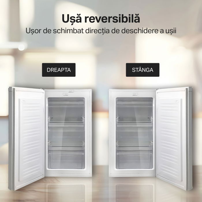 RESIGILAT - Congelator STARCREST SUF-63WH, Clasa E, Capacitate 63 L, 3 sertare, H 82.5 cm, Alb [8]