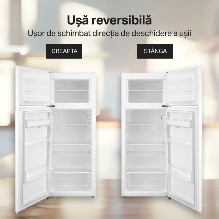 Frigider cu 2 usi STARCREST SF-204WD-WHE,199 L, Clasa E, Dozator Apa, Iluminare LED, Termostat Ajustabil, Usi reversibile, H 143 cm, Alb [9]