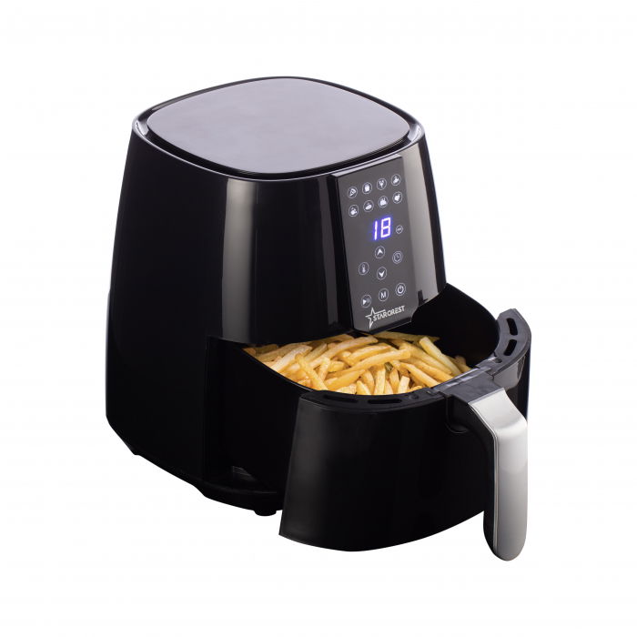Friteuza digitala cu aer cald STARCREST SFR-3800BK, 1450 W, 3.8 litri, Termostat 80 - 200 °C, 8 programe predefinite, Negru [3]