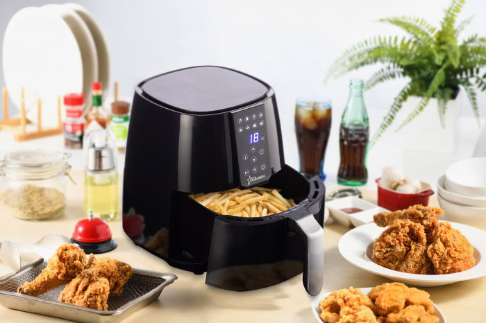 Friteuza digitala cu aer cald STARCREST SFR-3800BK, 1450 W, 3.8 litri, Termostat 80 - 200 °C, 8 programe predefinite, Negru [7]