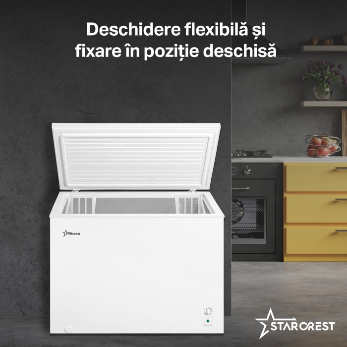 Lada frigorifica STARCREST SCF-293WHE, Clasa E, Capacitate 293L, Sistem convertibil - functie frigider, Termostat reglabil, Alb [3]