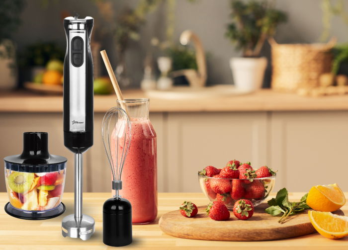 Resigilat - Mixer vertical STARCREST SBS-E800, 800W, viteza variabila, tocator, tel, cana de mixat, negru/inox - RSG21 [3]