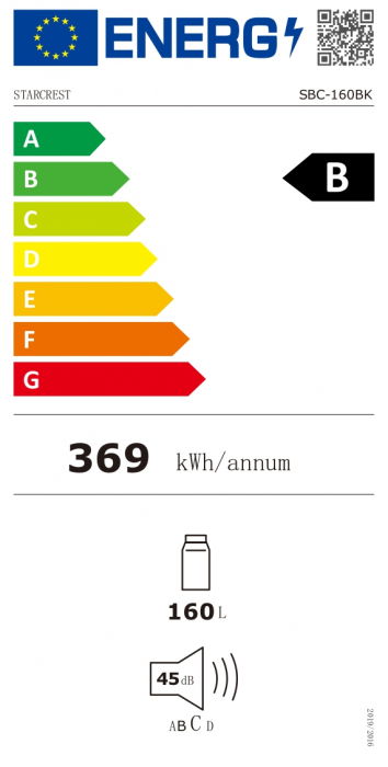 Vitrina frigorifica profesionala STARCREST SBC-160BK, 160 L, Termostat reglabil, Iluminare LED, H 104 cm, Negru [9]