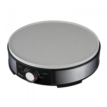 Electrocasnice Mici - Aparat pentru preparat clatite STARCREST SCM-3212, 1200W,  Placa antiaderenta Ceramica, 30 cm, Inox / Negru