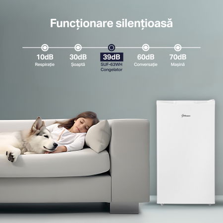 RESIGILAT - Congelator STARCREST SUF-63WH, Clasa E, Capacitate 63 L, 3 sertare, H 82.5 cm, Alb [6]