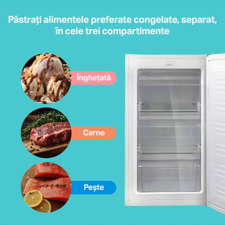 RESIGILAT - Congelator STARCREST SUF-63WH, Clasa E, Capacitate 63 L, 3 sertare, H 82.5 cm, Alb [4]