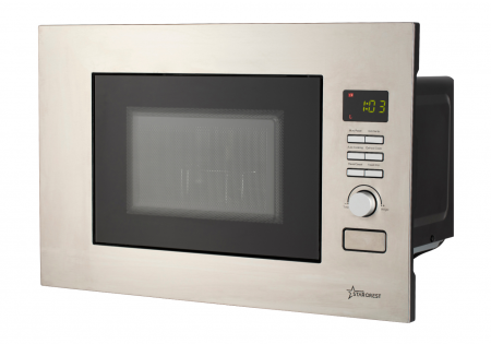 Cuptoare cu microunde - Cuptor cu microunde incorporabil STARCREST SMW-BI20X, 20 L, 800 W, Grill, Control Digital, Display LCD, Inox