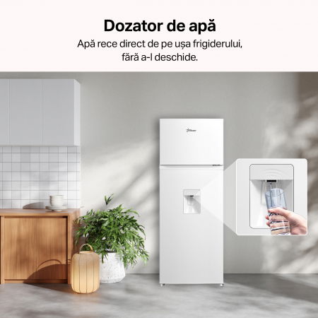 Frigider cu 2 usi STARCREST SF-204WD-WHE,199 L, Clasa E, Dozator Apa, Iluminare LED, Termostat Ajustabil, Usi reversibile, H 143 cm, Alb [3]