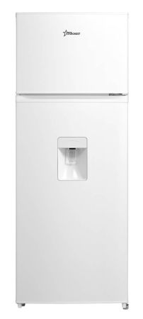 Frigidere cu doua usi - Frigider cu 2 usi STARCREST SF-204WD-WHE,199 L, Clasa E, Dozator Apa, Iluminare LED, Termostat Ajustabil, Usi reversibile, H 143 cm, Alb