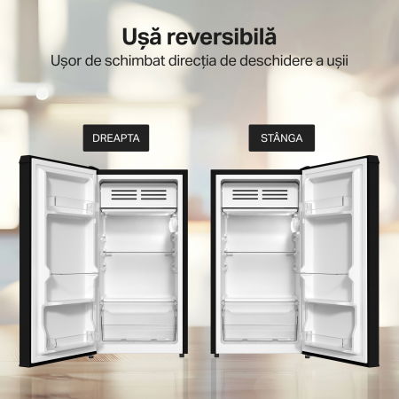 Frigider cu o usa STARCREST SF-83BK-E, Clasa E, Capacitate 83L, Iluminare interioara, Compartiment gheata, H 85 cm, Negru [7]