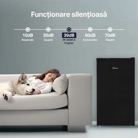 Frigider cu o usa STARCREST SF-85BK-E, Clasa E, Capacitate 85L, Iluminare interioara, Compartiment gheata, H 82 cm, Negru [6]