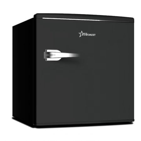 Minibar - Frigider minibar STARCREST SRMB-47BK, Design Vintage, 46 l, Clasa E, H 52 cm, Negru