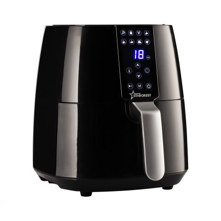 Friteuza digitala cu aer cald STARCREST SFR-3800BK, 1450 W, 3.8 litri, Termostat 80 - 200 °C, 8 programe predefinite, Negru [1]