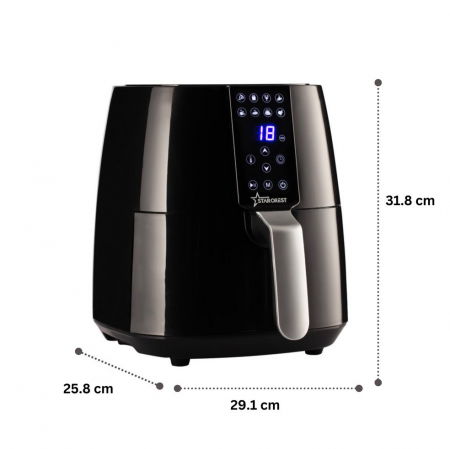 Friteuza digitala cu aer cald STARCREST SFR-3800BK, 1450 W, 3.8 litri, Termostat 80 - 200 °C, 8 programe predefinite, Negru [9]