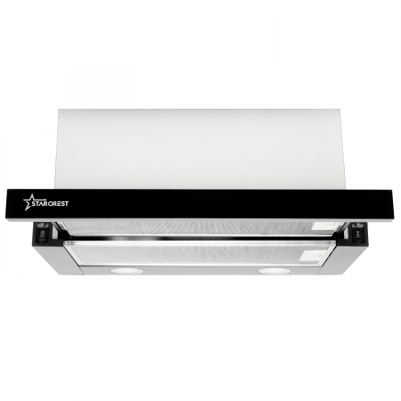 Hote - Hota incorporabila telescopica STARCREST STH-550BK, Putere de absorbtie 550 m3/h, 1 Motor, 2 Trepte putere, 60 cm, Negru