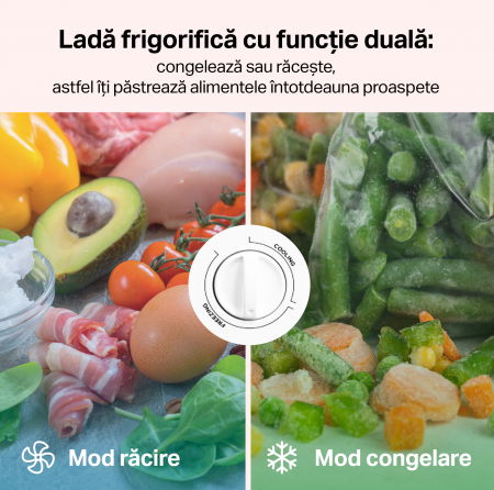 Lada frigorifica STARCREST SCF-293WHE, Clasa E, Capacitate 293L, Sistem convertibil - functie frigider, Termostat reglabil, Alb [3]