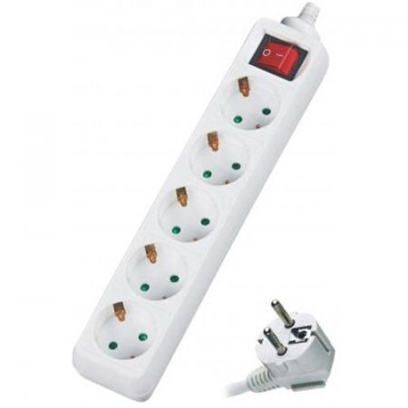 Iluminat & electrice - Prelungitor 5 prize 3M cu intrerupator, cablu 3x1.5mmp, Well