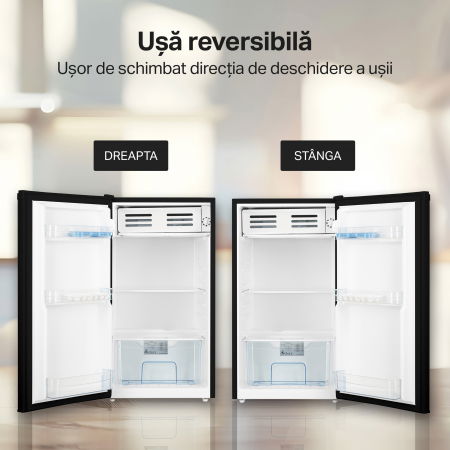 Frigider cu o usa STARCREST SF-85BK-E, Clasa E, Capacitate 85L, Iluminare interioara, Compartiment gheata, H 82 cm, Negru [7]