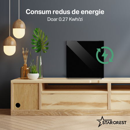 Frigider minibar STARCREST SMB-47GLS-BK, Design modern, 46 l, Clasa E, H 48.8 cm, Sticla Neagra [3]