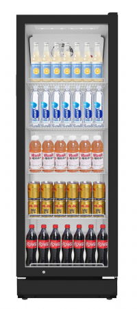 Vitrine frigorifice - Vitrina frigorifica profesionala STARCREST SPS-300BK, 300 L, Termostat reglabil, Iluminare LED, H 169.5 cm, Negru