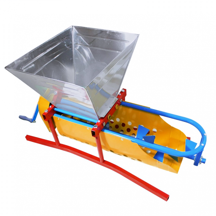 Zdrobitor desciorchinator manual de struguri Micul Fermier, cuva 20 litri, 300 kg/h [1]