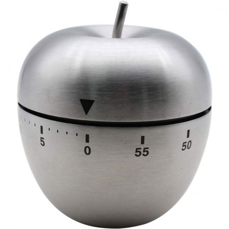 Ustensile de masurat de bucatarie - Cronometru de Bucatarie, Flippy, Mecanic, Forma de Mar, din Otel Inoxidabil, 60 min Timer, 7.5 x 6.2 cm, Argintiu