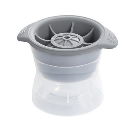 Forme pentru gheata - Forma cub de gheata, Flippy, rotund, Polipropilena/Silicon, 11x7.5x7.8 cm, Gri
