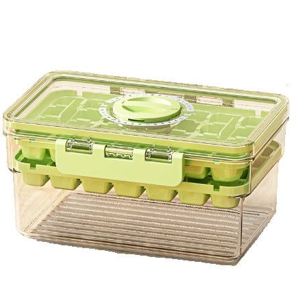 Forme pentru gheata - Forma de Gheata, Flippy, Doua Straturi, Inchidere Etans, din PP+PET, 19 x 12 x 9.5 cm, Verde