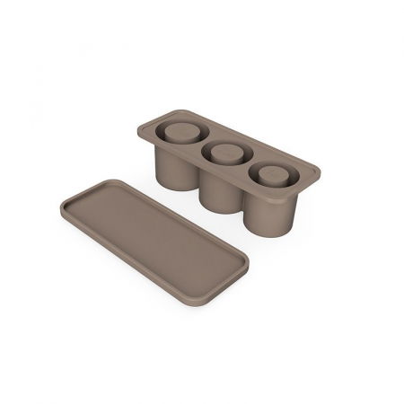 Forme pentru gheata - Forma pentru Gheata, Flippy, din Silicon, cuburi de gheata, forme rotunde, inghetare rapida, 20.7 x 8.4 x 6.5 cm Maro