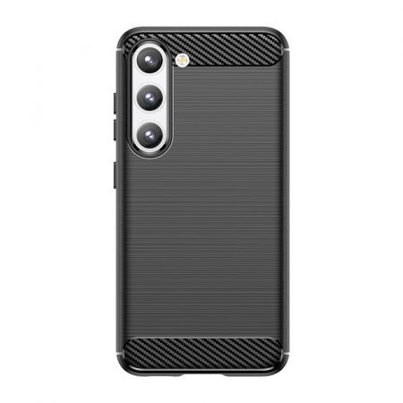 GSM - Husa Protectie, Flippy, pentru Samsung Galaxy S24 Ultra, TPU Carbon, Negru