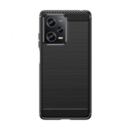 GSM - Husa Protectie, Flippy, pentru Xiaomi Redmi Note 12 Pro, TPU Carbon, Negru