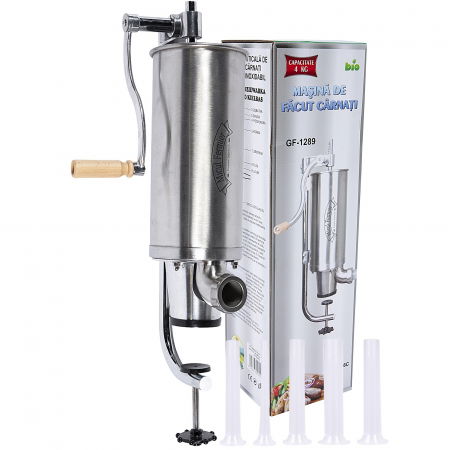 Masini de carnati si accesorii - Masina de carnati vertical 4 kg (YG-2008C) MF, 5 palnii (10,17,21,25,29)