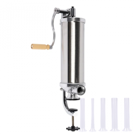 Masini de carnati si accesorii - Masina de umplut carnati 2,5 kg vertical, 5 palnii incluse