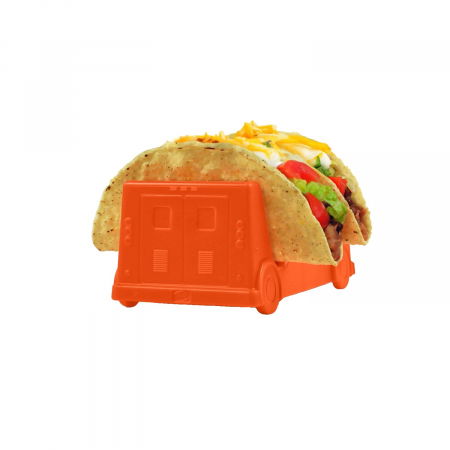 Suporturi diverse - Suport pentru Taco, Flippy, Model Autobuz, 14 x 7.5 x 6.5 cm, din PP, Portocaliu