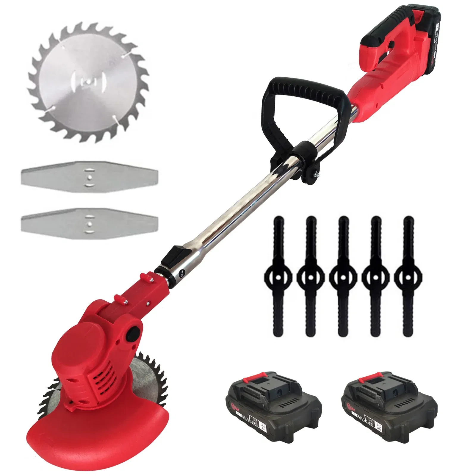 Trimmere electrice - Trimmer (motocoasa electrica ) DDT, 2 acumulatori 24V , rosu, 3 Ah