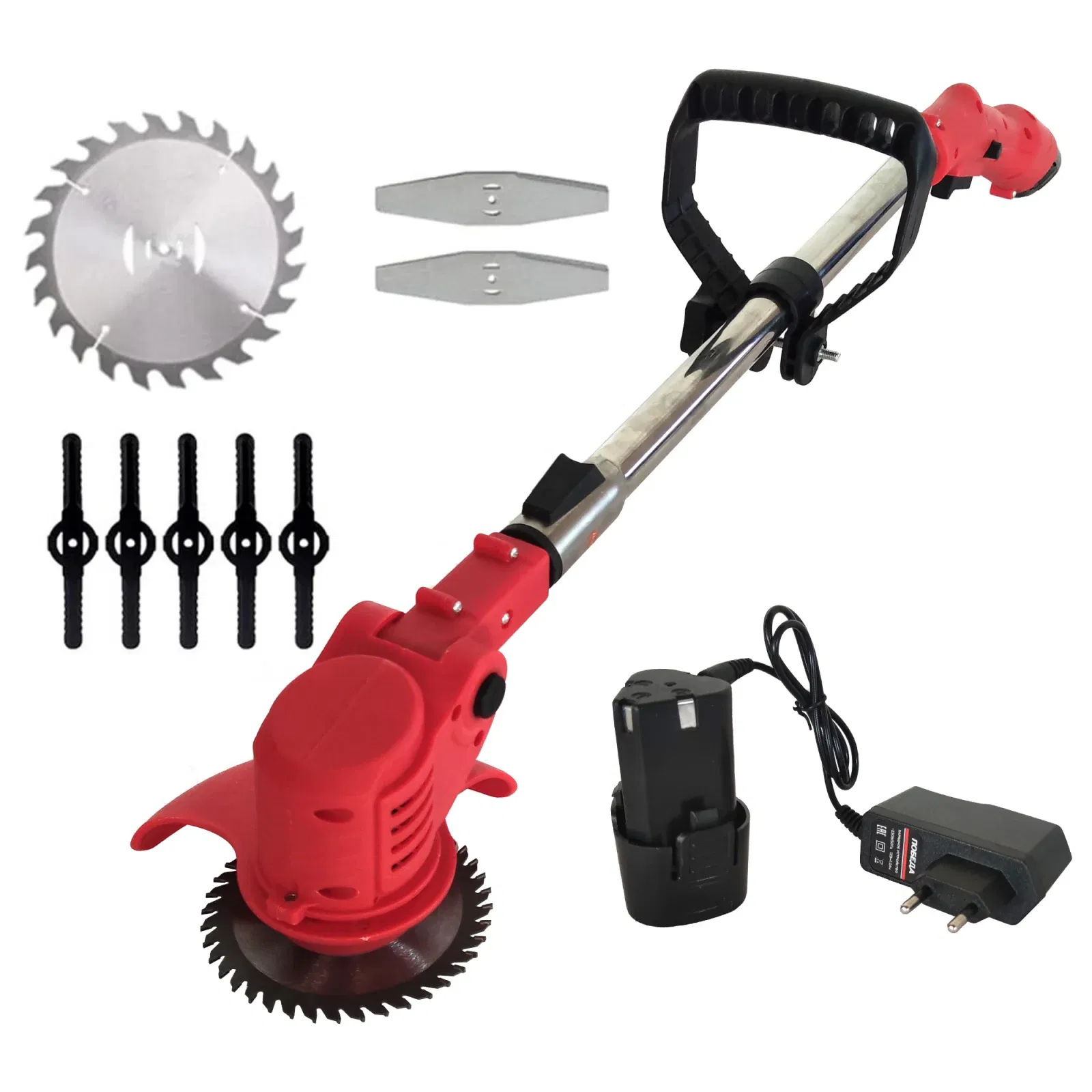 Trimmere electrice - Trimmer (motocoasa electrica ) DDT, 1 baterie 12V , rosu