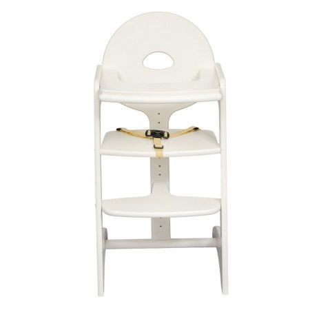 Mobilier pentru copii - Scaun Înalt Kid Alb – Fag Masiv 810x450x913 mm - BucinMob