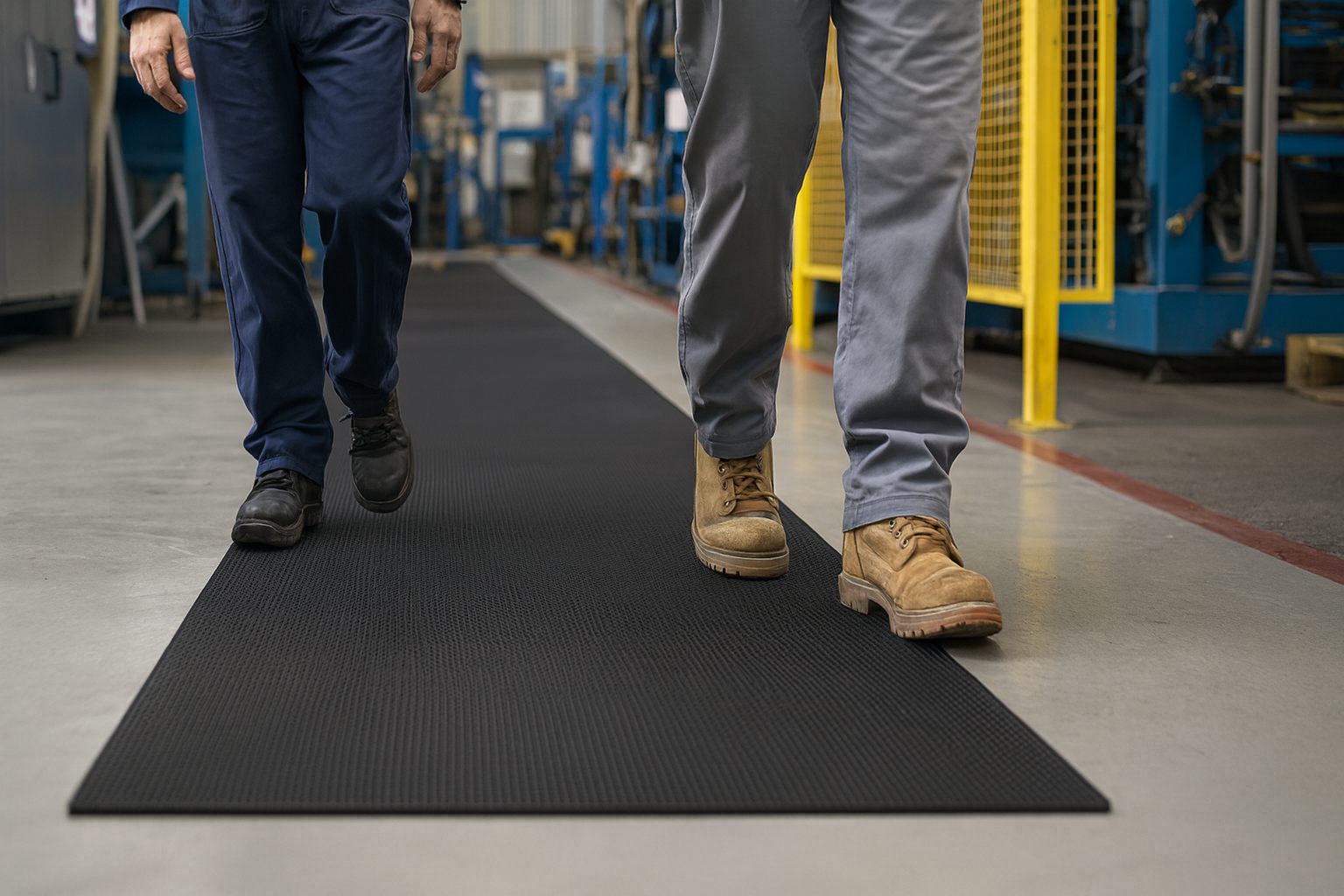 Accidentele de muncă prin alunecare scad cu 40% folosind covoare antiderapante PVC Carboysafety