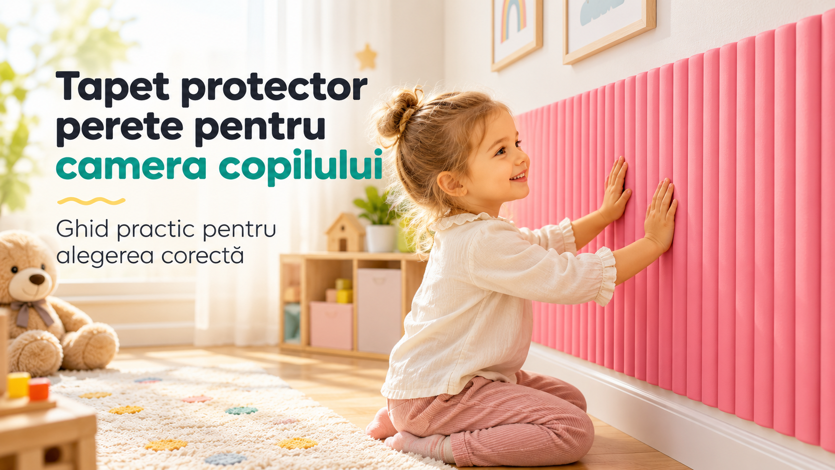 Cum alegi tapet protector perete pentru camera copilului: criterii, greșeli și checklist